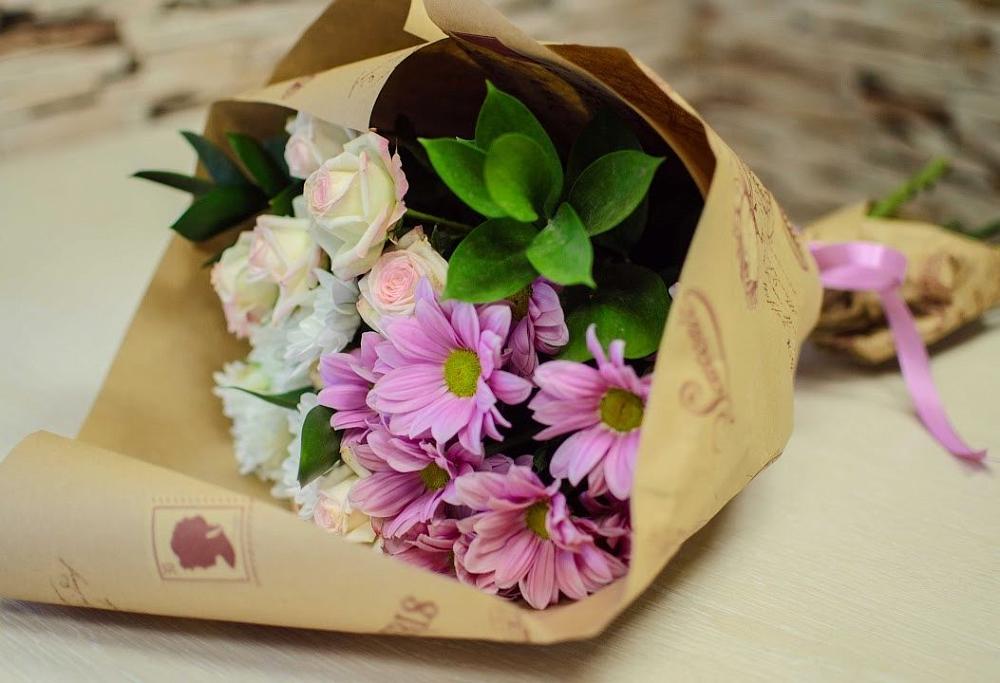 Букет цветов из: Розы и Хризантемы в Теткино