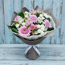 Букет цветов из:  Герберы, Альстромерии и Хризантемы в Теткино