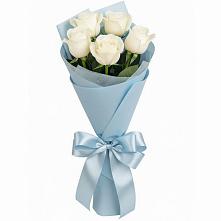 Букет 5 Белых роз Проуд в Теткино