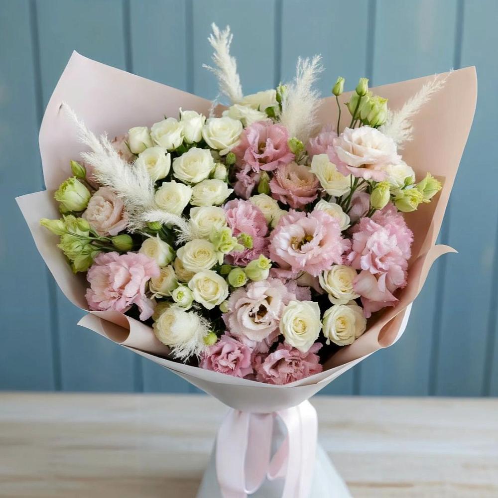 Букет цветов из: Альстромерии и Розы в Теткино