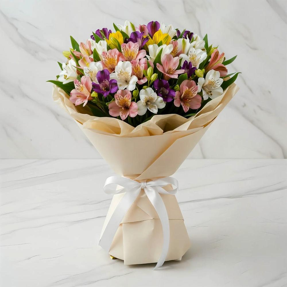 Букет цветов из: Альстромерии в Теткино