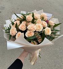 Букет Кремовые розы Латте в Теткино