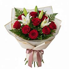 Букет цветов из:  Лилии и Розы в Теткино