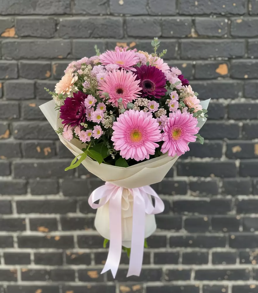 Букет цветов из: Герберы и Хризантемы в Теткино