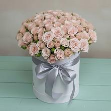 Цветочная композиция из Розы в шляпной коробке в Теткино