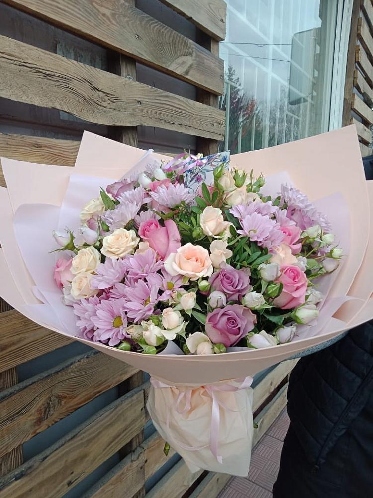 Букет цветов из: Розы и Хризантемы в Теткино