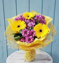 Букет цветов из:  Хризантемы и Герберы в Теткино