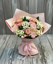 Букет цветов из:  Гвоздики, Розы и Хризантемы в Теткино