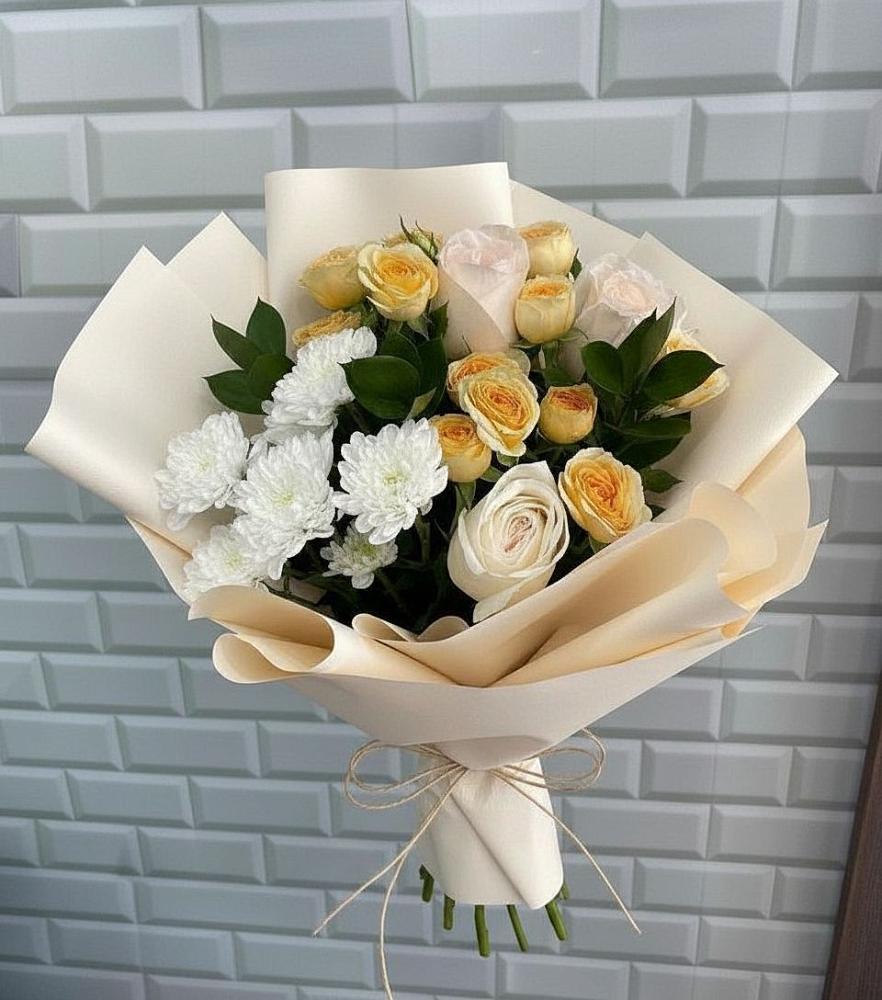 Букет цветов из: Розы и Хризантемы в Теткино