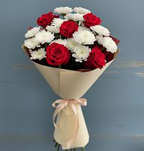 Букет цветов из:  Розы и Хризантемы в Теткино