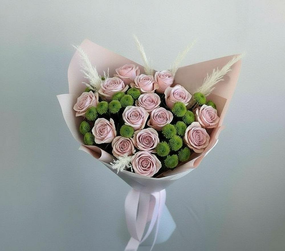 Букет цветов из: Розы и Хризантемы в Теткино