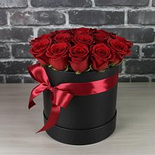 Цветочная композиция из Розы в шляпной коробке в Теткино