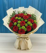 Букет цветов из:  Розы и Хризантемы в Теткино