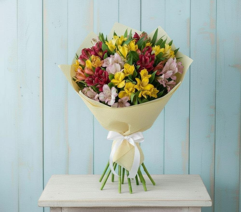 Букет цветов из: Альстромерии в Теткино