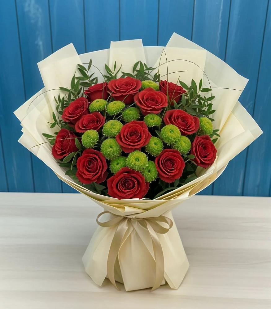 Букет цветов из: Розы и Хризантемы в Теткино