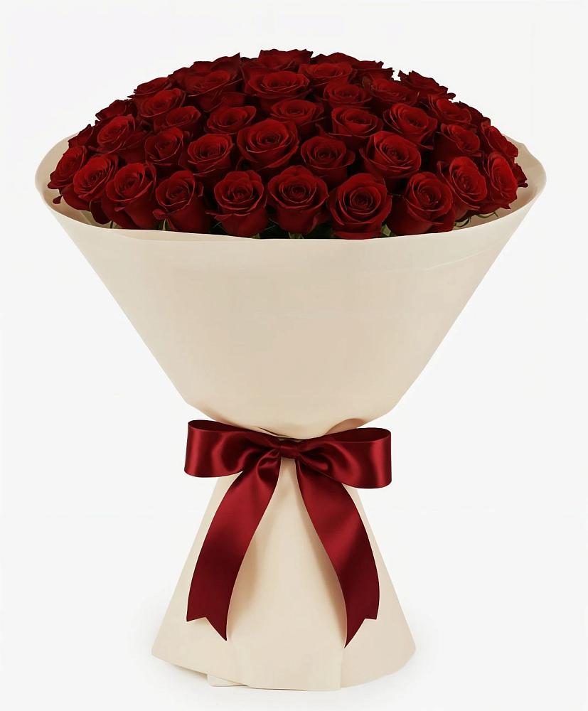 Букет 101 Бордовая роза Блэк Бакарра в Теткино