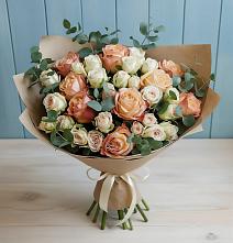 Букет цветов из:  Альстромерии и Розы в Теткино